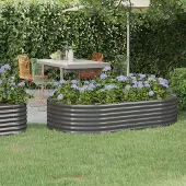 Prolenta Maison Exclusive - Lit surélevé de jardin Acier galvanisé 175x100x36cm gris