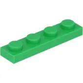 LEGO 1x4 plaque 3710 - 50 pièces vert clair