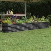 Prolenta Maison Exclusive - Lit surélevé de jardin Acier galvanisé Anthracite