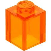 LEGO : 100x brique 1x1 en 'trans-orange