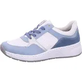 Rieker Chaussures de sport pour femmes , modèle "Dollaro", lacets, couleur bleue, style décontracté