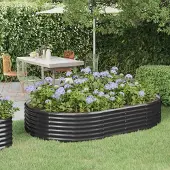 Prolenta Maison Exclusive - Lit surélevé de jardin Acier galvanisé Anthracite