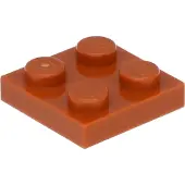 LEGO 2x2 plaques 3022 - 100 pièces orange foncé