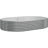 Syfax Lit surélevé de jardin Acier galvanisé 214x140x36cm gris