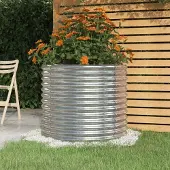 Prolenta Maison Exclusive - Jardinière de jardin Acier galvanisé 80x80x68 cm Argenté