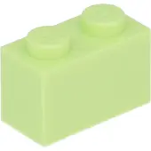 LEGO 100 pièces 3004 Brick 1x2 Part Basic Bricks 100 Jaune-vert