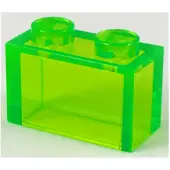 LEGO brique 1x2 3065 - 50 pièces transparent vert clair