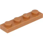 LEGO 1x4 plaque 3710 - 250 pièces Nougat moyen