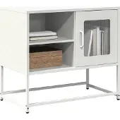 Prolenta Maison Exclusive - Meuble TV blanc 68x39x60,5 cm acier