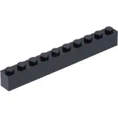 LEGO 100 pièces 6111 Brick 1x10 Part Basic Bricks 100 Noir