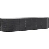 Syfax Lit surélevé de jardin Acier galvanisé Anthracite