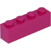 LEGO 100 pièces 3010 Brick 1x4 Part Basic Bricks 100 Magenta
