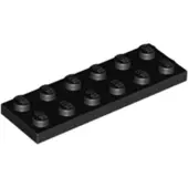 LEGO 2x6 plaque 3795 - 100 pièces noir