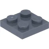 LEGO 2x2 plaques 3022 - 250 pièces gris bleuâtre foncé