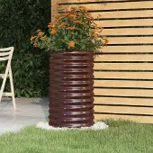 Prolenta Maison Exclusive - Jardinière de jardin Acier galvanisé 40x40x68 cm Marron