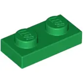 LEGO 250x 1x2 plaques 3023 - Plate Vert - Green