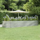 Prolenta Maison Exclusive - Lit surélevé de jardin Argenté Acier galvanisé