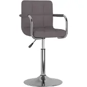 Syfax Tabouret de bar Taupe Tissu