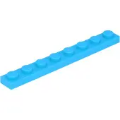 LEGO 1x8 plaque 3460 - 250 pièces bleu azur moyen