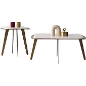 AEA Eleganter Couchtisch mit zwei stilvollen Beistelltischen