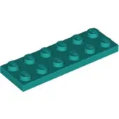 LEGO 2x6 plaque 3795 - 50 pièces turquoise foncé