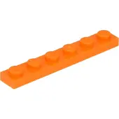 LEGO 1x6 planche 3666 - 250 pièces orange
