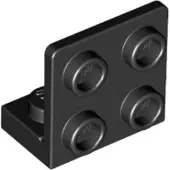 LEGO Angle : 25 équerres 1x2/2x2, 90°, noir