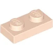 LEGO 100x 1x2 Plaques 3023 - Plaque Nougat clair - Nougat clair