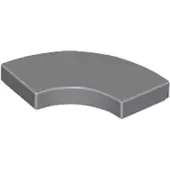 LEGO 2x2 carreaux coin rond 27925 - 100 pièces gris bleuté foncé