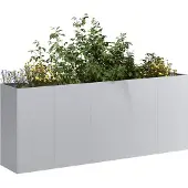 Prolenta Maison Exclusive - Jardinière 200x40x80 cm, en acier galvanisé