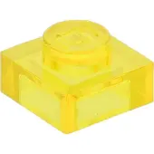 LEGO : 100 plaques trans-jaunes 1x1