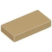 LEGO 1x2 carreaux 3069 - 50 pièces beige foncé