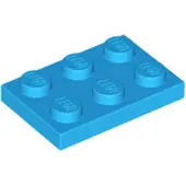 LEGO 2x3 plaques 3021 - 50 pièces bleu azur foncé