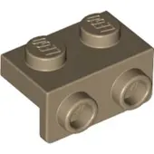 LEGO : 20x Winkelplatte dunkles Beige 1x2 / 1x2