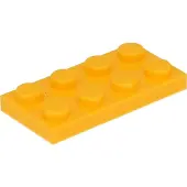 LEGO : 50 Plaques, Größe 2x4 Noppen in sehr hellem Orange