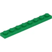 LEGO 1x8 plaque 3460 - 100 pièces vert