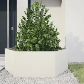 Prolenta Maison Exclusive - Bac à plantes blanc hexagonal 138x120x45 en acier