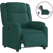 Syfax Fauteuil inclinable électrique Vert foncé Tissu