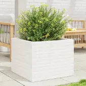 Prolenta Maison Exclusive - Jardinière blanc 60x60x46 cm bois de pin massif