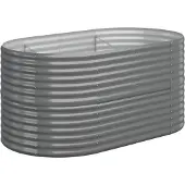 Syfax Lit surélevé de jardin Acier galvanisé 152x80x68 cm gris