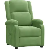 Syfax Fauteuil relax vert clair velours