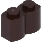LEGO 1x2 Pallisade - 50 pièces Marron foncé