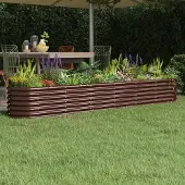 Prolenta Maison Exclusive - Lit surélevé de jardin Acier galvanisé marron
