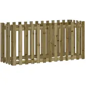 vidaXL Lit surélevé Design clôture à lattes 150x50x70 cm Bois de pin imprégné