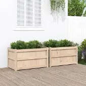 Prolenta Maison Exclusive - 2 bacs à plantes en pin massif