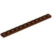 LEGO 1x12 plaques 60479 - 100 pièces rouge-brun