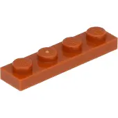 LEGO 1x4 plaque 3710 - 100 pièces orange foncé