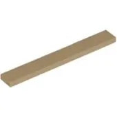 LEGO 1x8 carreaux 4162 - 10 pièces beige foncé