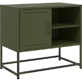 Syfax Meuble TV jaune moutarde 100,5x39x60,5 cm acier