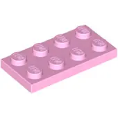 LEGO 250 pièces 3020 Plaques 2x4 Part Basic 250 rose clair